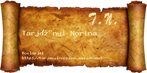 Tarjányi Norina névjegykártya